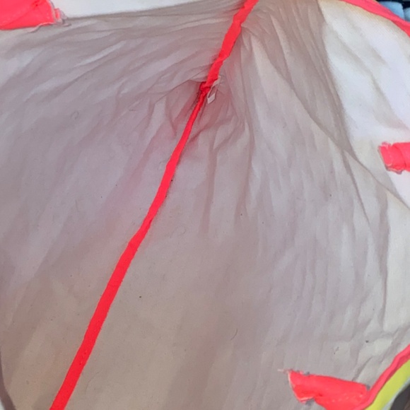Victoria’s Secret Neon Pink & Yellow Stripe Tote Beach Bag - Picture 4 of 4